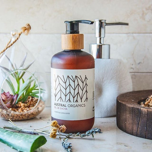 Gel de Ducha Natural Austral Organics - Manzanilla, Argán y Aloe Vera